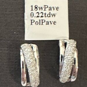 White Gold and Diamond Earrings